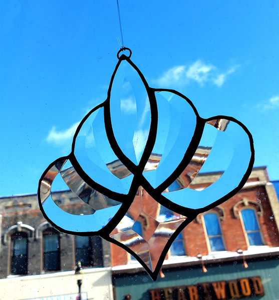 BruceGreySimcoe Stained Glass Suncatcher, Clear Bevels