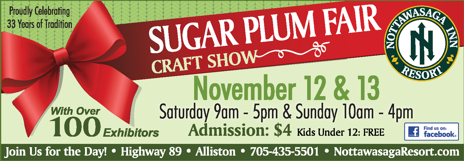 BruceGreySimcoe 33rd Annual Sugar Plum Fair Craft Show